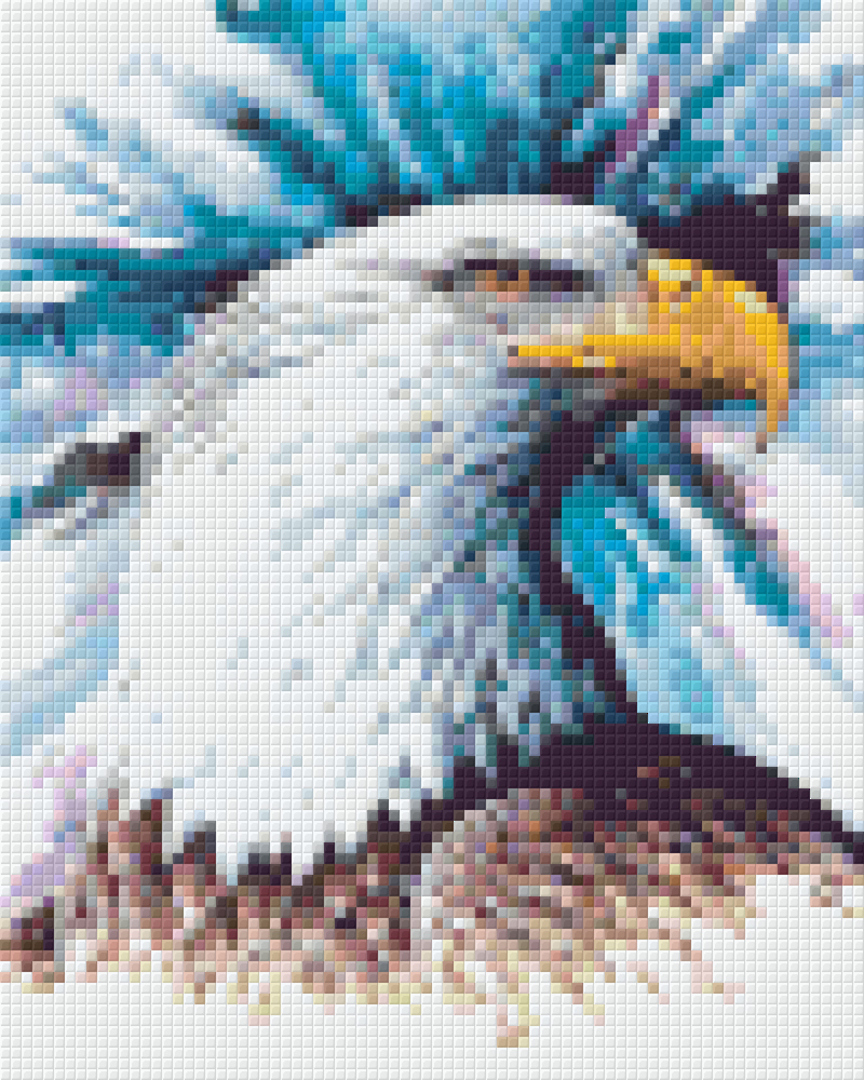 Eagle Head Four [4] Baseplate PixelHobby Mini-mosaic Art Kit image 0